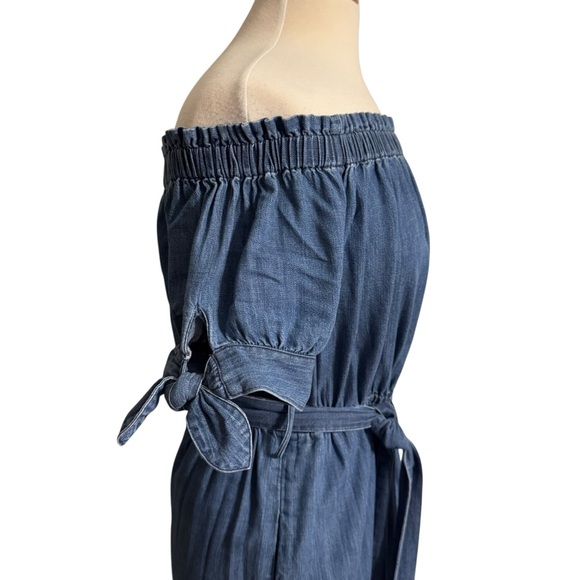 J.Crew chambray off the shoulder dress size 8 EUC - Picture 4 of 5